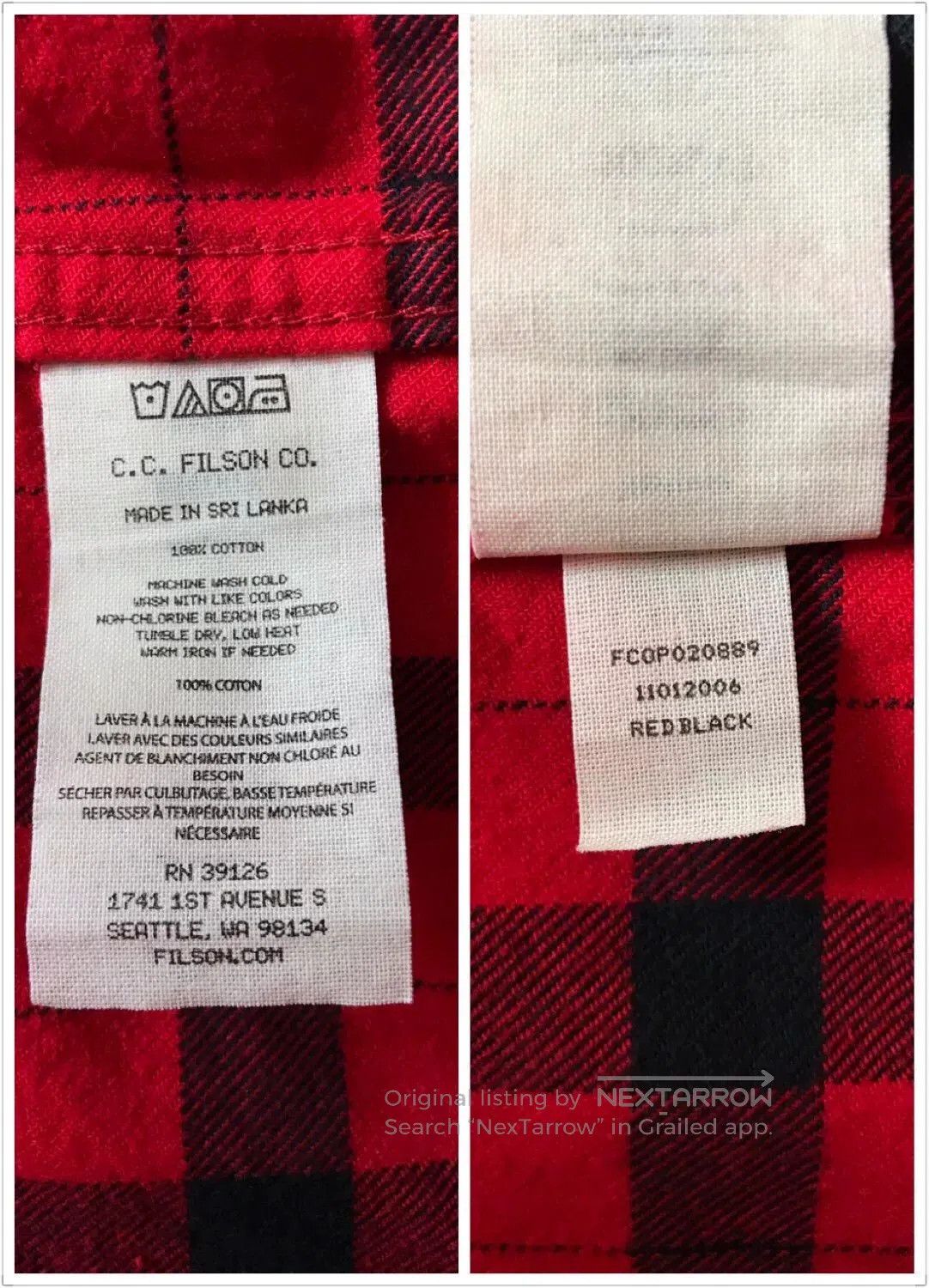 Filson Filson 11012006 Heavyweight Flannel Work Shirt. Size US M / EU 48-50 / 2 - 9 Thumbnail