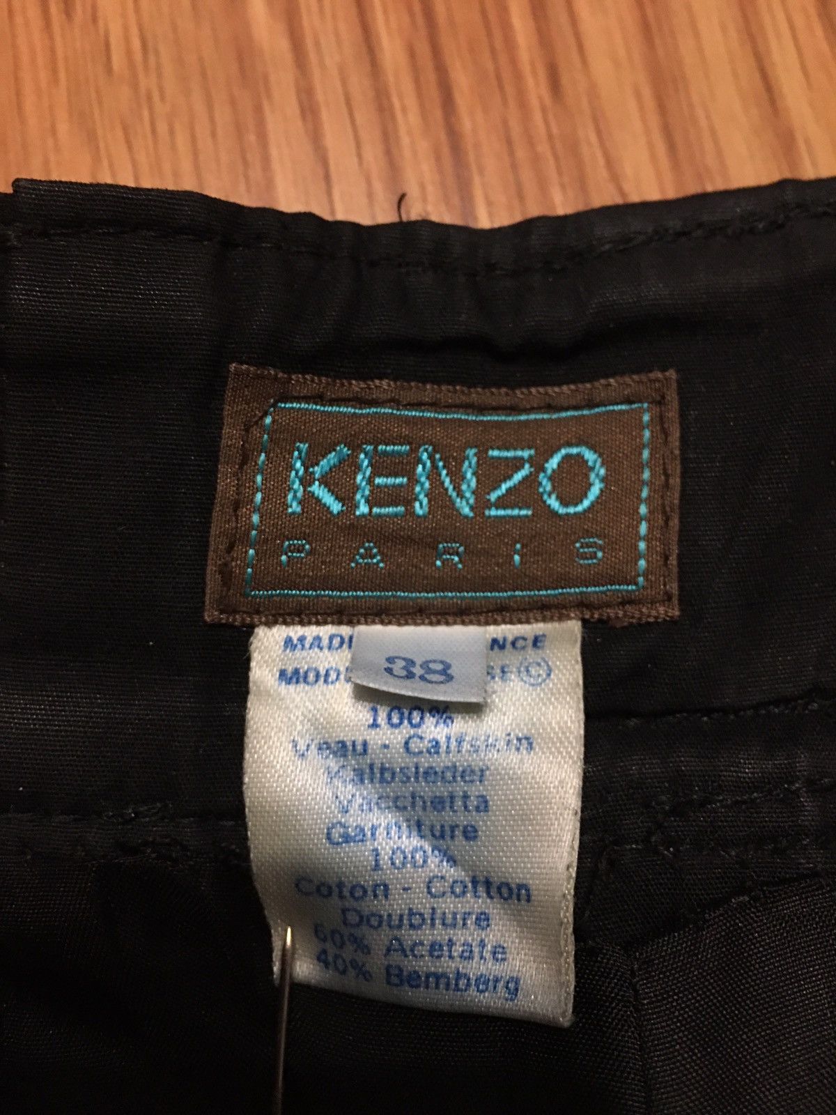 Kenzo KENZO Paris Black Calfskin Leather Vintage Pants Size EU 38 Size 27" / US 4 / IT 40 - 13 Thumbnail