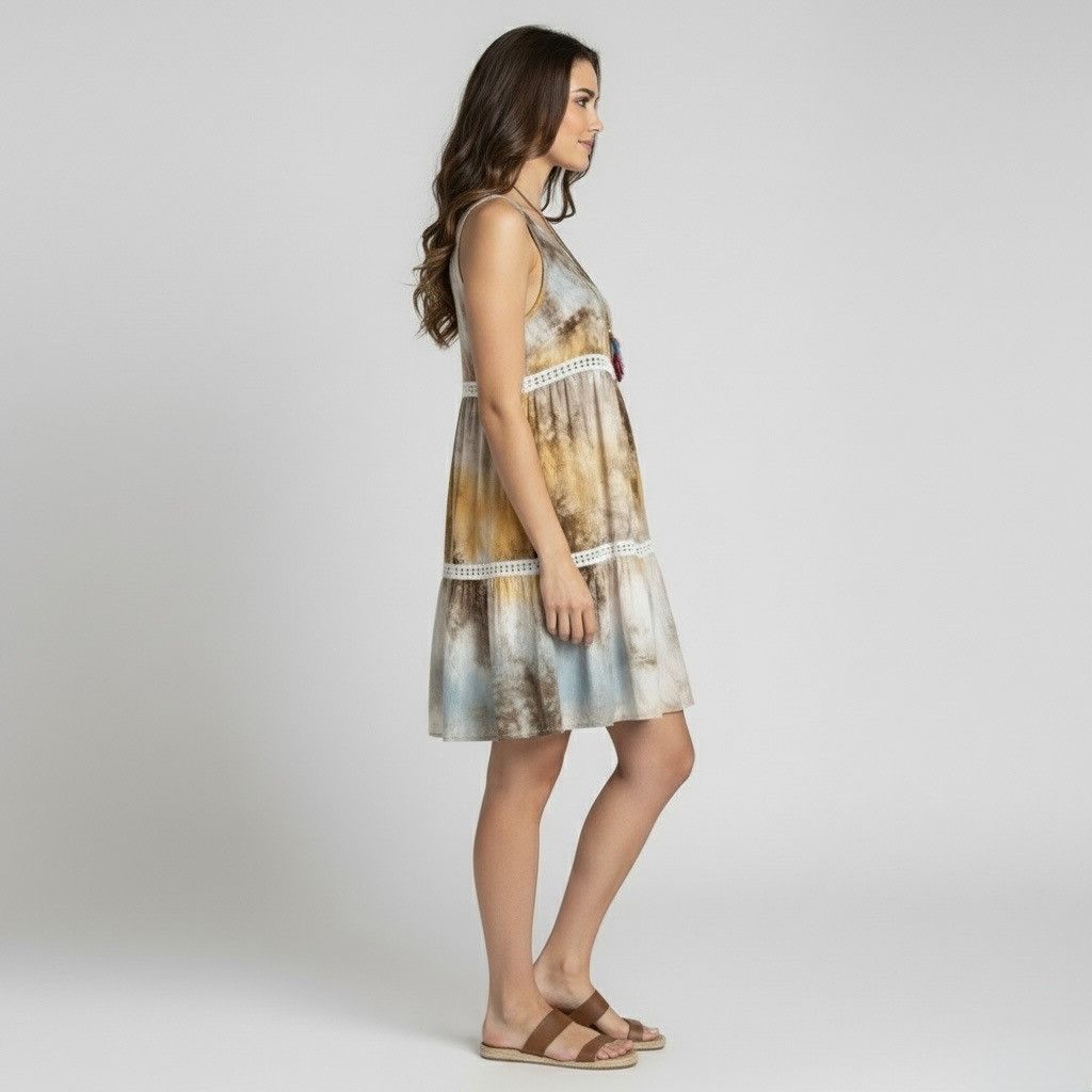 Other NWT Tie Dye Mini Slip Dress | Coastal Cowgirl Boho Cottageco Size S / US 4 / IT 40 - 7 Thumbnail