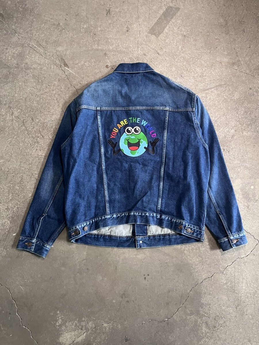 Balenciaga 19SS "YOU ARE THE WORLD" OVERSIZED DENIM JACKET Size US M / EU 48-50 / 2 - 1 Thumbnail