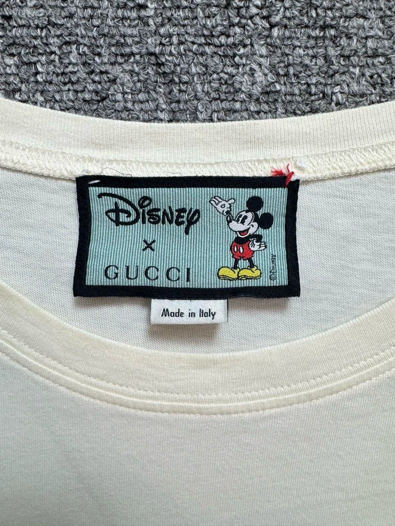 Gucci Gucci White Mickey letter belt logo short-sleeved T-shirt Size US S / EU 44-46 / 1 - 4 Thumbnail