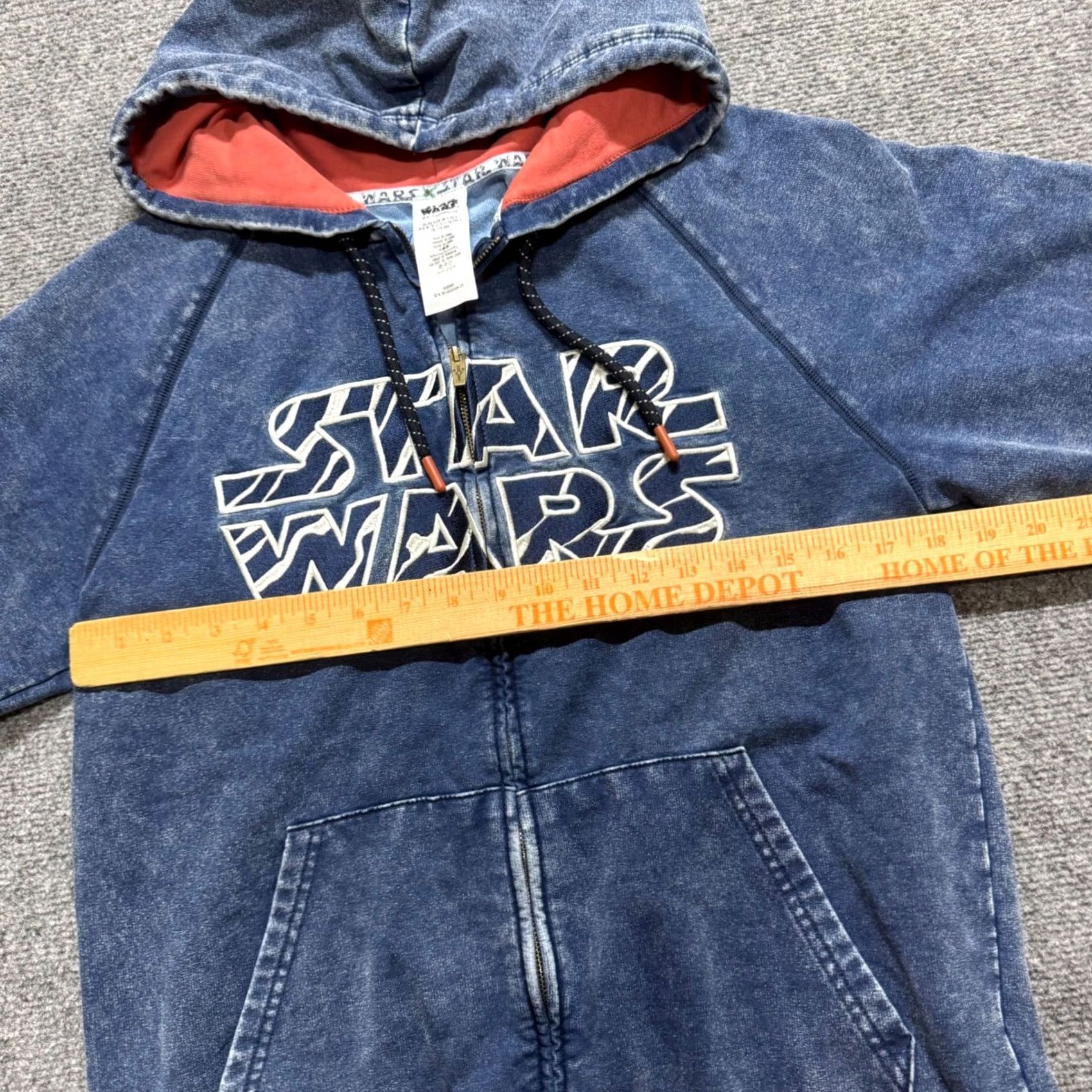 Disney VINTAGE Star Wars Full-zip Jacket Mens S Navy Blue Stone Washed 90s Disney Red Size US S / EU 44-46 / 1 - 7 Thumbnail