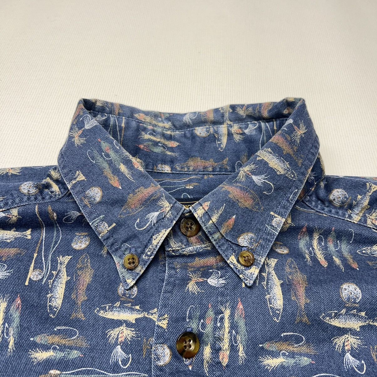 Vintage × Woolrich Woolen Mills VTG Woolrich Shirt Blue Button Down Fish Fishing Long Sleeve Size US L / EU 52-54 / 3 - 4 Thumbnail
