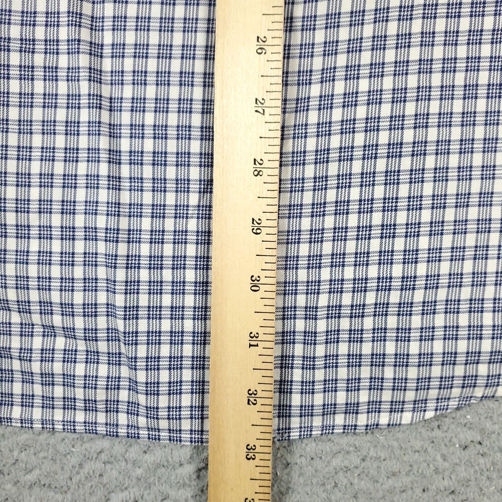 Ralph Lauren Ralph Lauren Shirt Mens 15.5 Blue Plaid Pony Dress Button Up Long Sleeve STAINED Size 40R - 7 Thumbnail