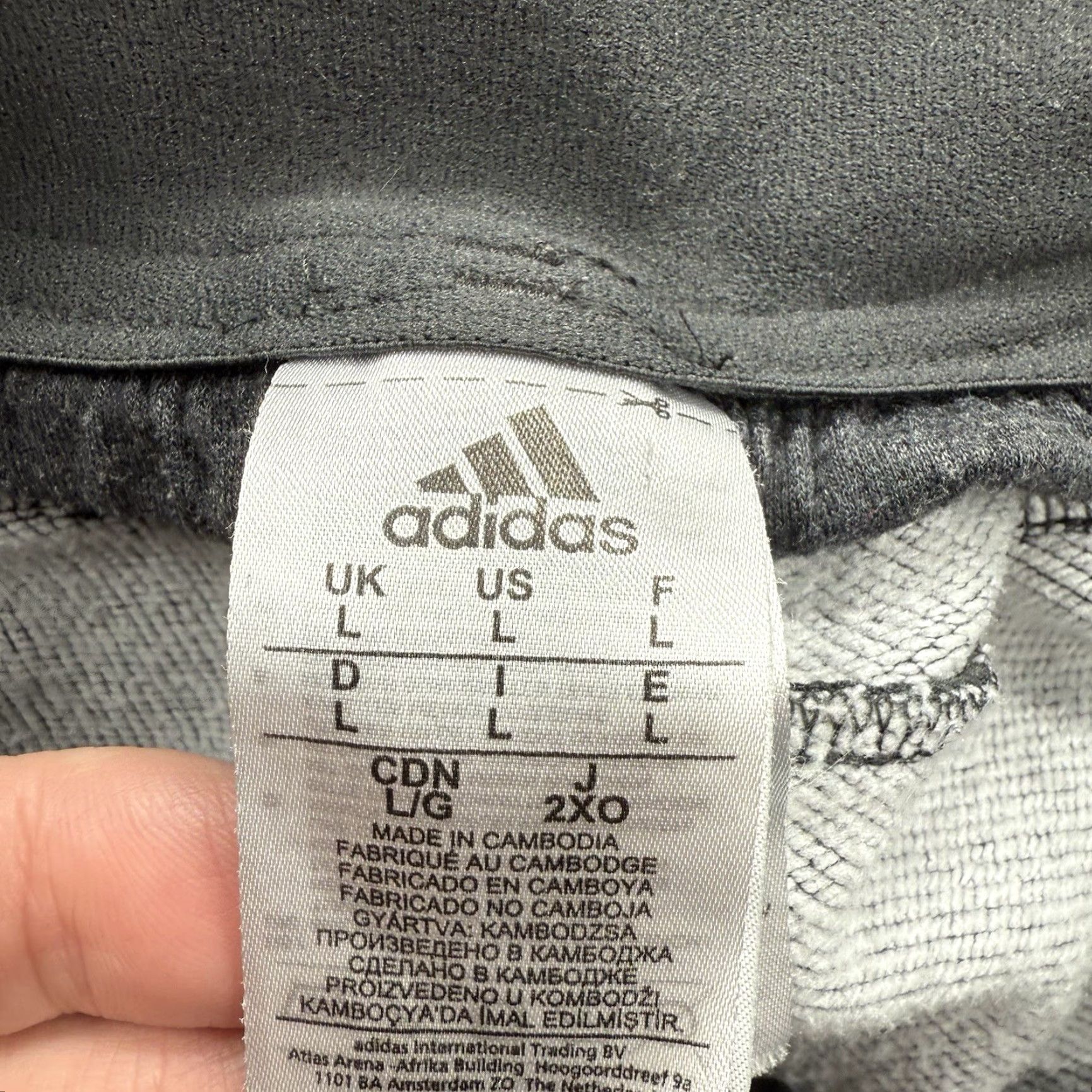 Adidas Adidas Sweatpants Men Large Cotton Gray Athletic Jogger Pants Pockets Elastic Waist Tapered Fit Regular Size US 33 - 3 Thumbnail