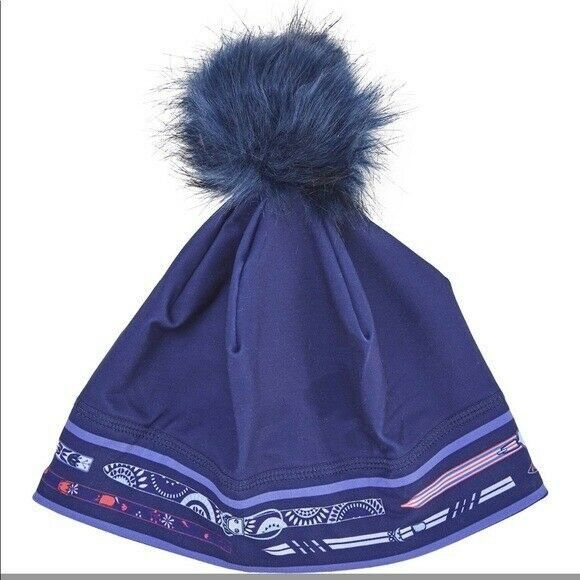 Designer Krimson Klover Blue Pompom Beanie HAT Apres Ski removable Po Size ONE SIZE - 4 Thumbnail