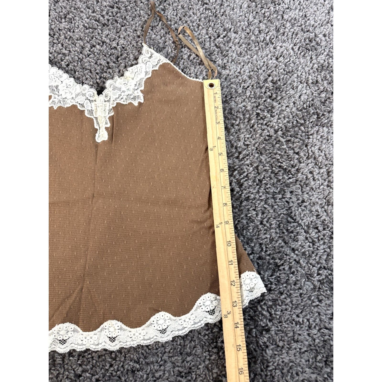 Express VINTAGE Express Camisole Top Womens Medium Brown Floral Lace Trim 90s Tank M Women Womens M Brown Floral Lace 90s Express Camisole Top Size M / US 6-8 / IT 42-44 - 2 Thumbnail