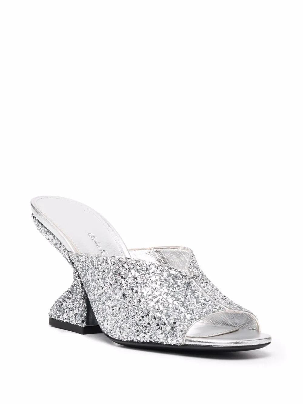 Salvatore Ferragamo o1y0426 Spool Heel Mules in Silver Size US 6 / IT 36 - 2 Thumbnail