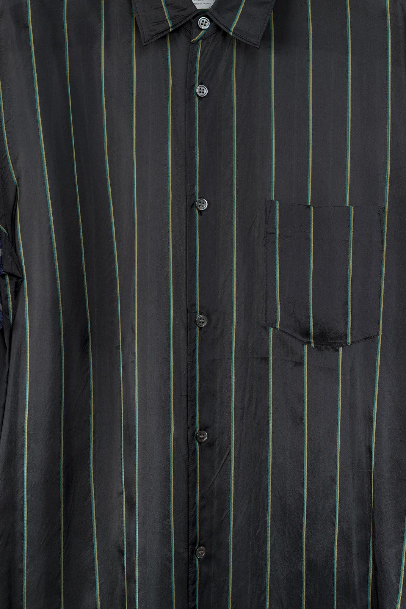 Comme des Garcons Comme des Garçons Shirt Black Multi-Colour Stripe Button Up Size US M / EU 48-50 / 2 - 8 Thumbnail