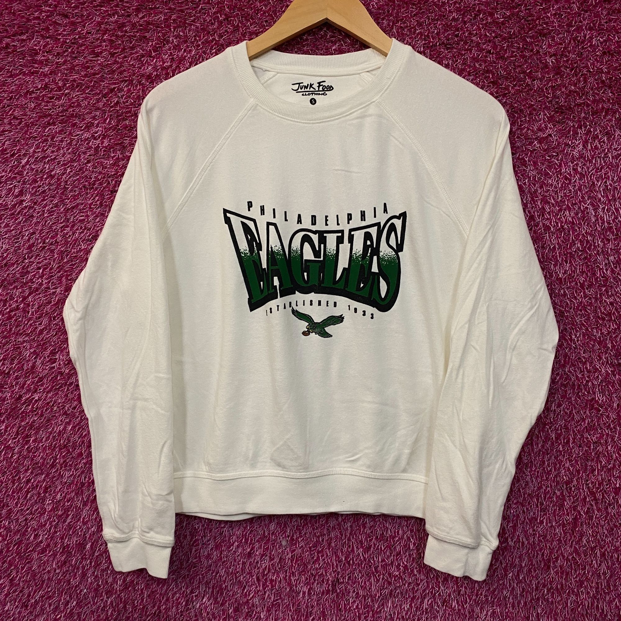 Junk Food Junk Food Clothing Philadelphia Eagles Logo Crop Crewneck Sw Size S / US 4 / IT 40 - 1 Thumbnail