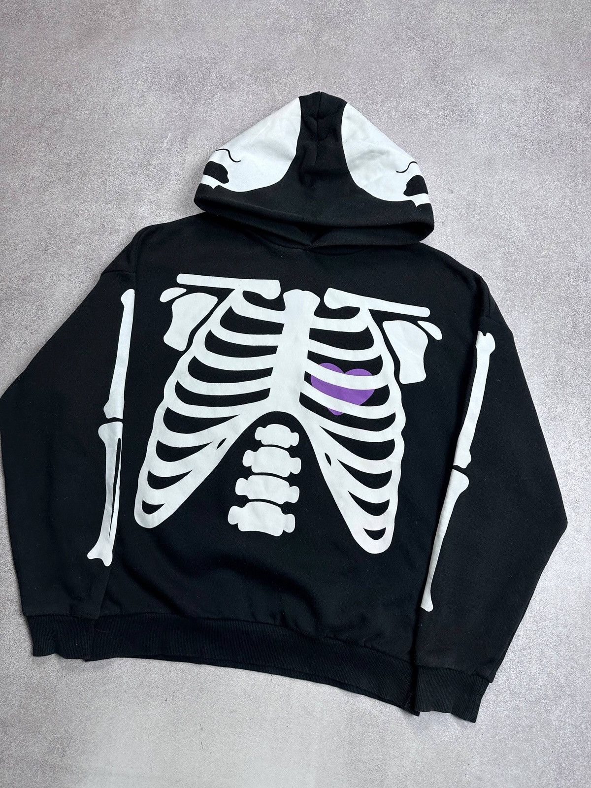 Affliction Vintage Skeleton All Over Print Boxy Hoodie M Size US M / EU 48-50 / 2 - 4 Thumbnail