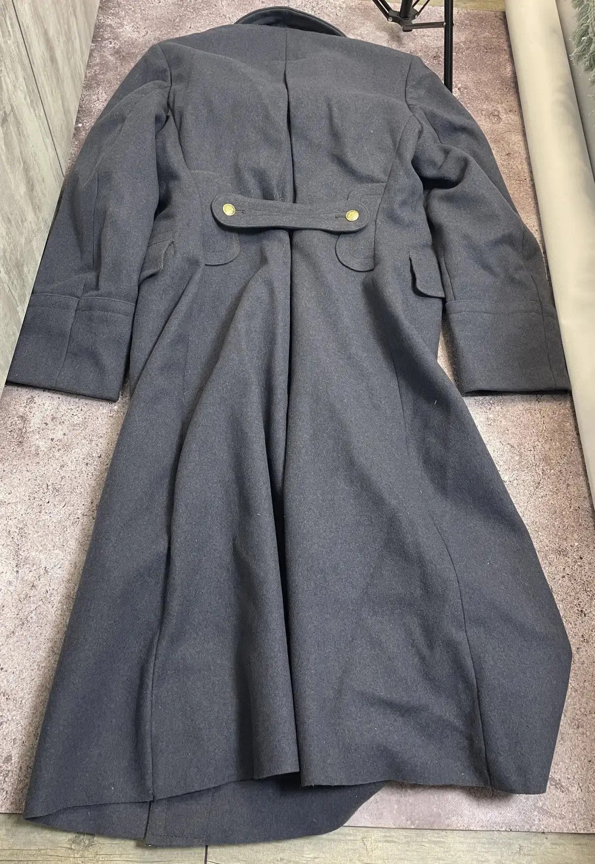 Other Vintage Military Greatcoat Wool Long Trench Gray Coat L Size US L / EU 52-54 / 3 - 10 Thumbnail