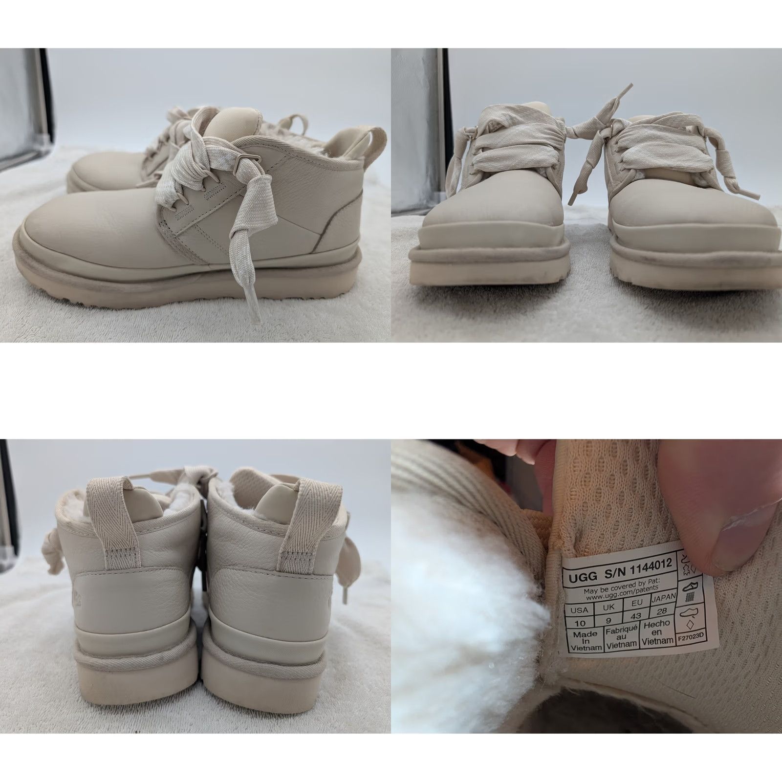 Ugg UGG Neumel Heritage Chukka Boots Leather Men's 10 Ivory Fall Winter Wool Lined Cushioned Comfort Size US 10 / EU 43 - 8 Thumbnail