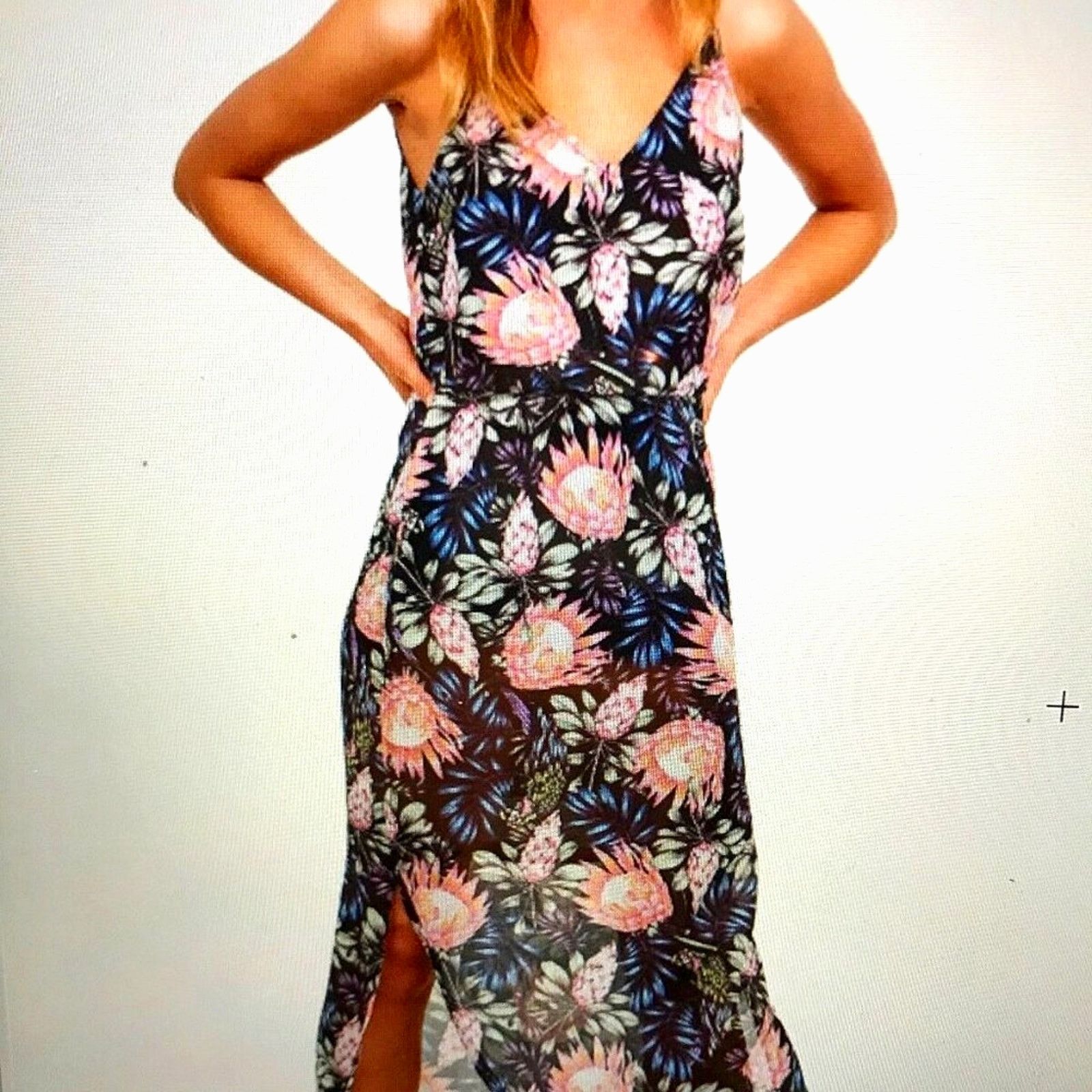H&M H & M Divided Floral Maxi Dress - 12 Size XL / US 12-14 / IT 48-50 - 2 Thumbnail