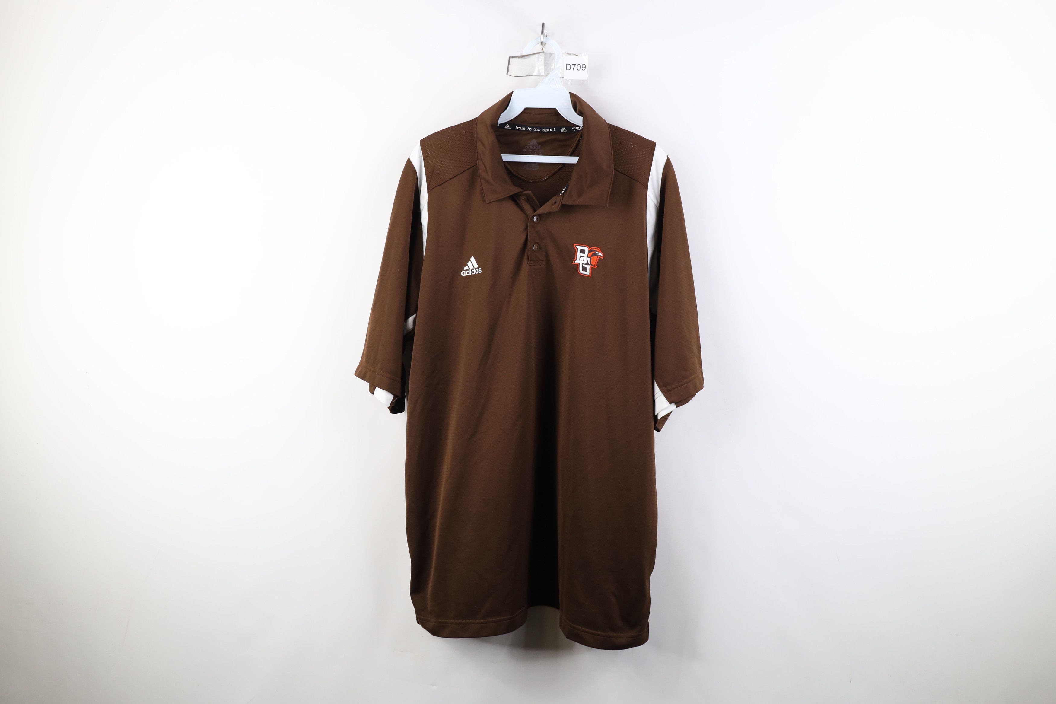 Adidas Adidas Bowling Green State University Football Polo Brown Size US XL / EU 56 / 4 - 1 Thumbnail
