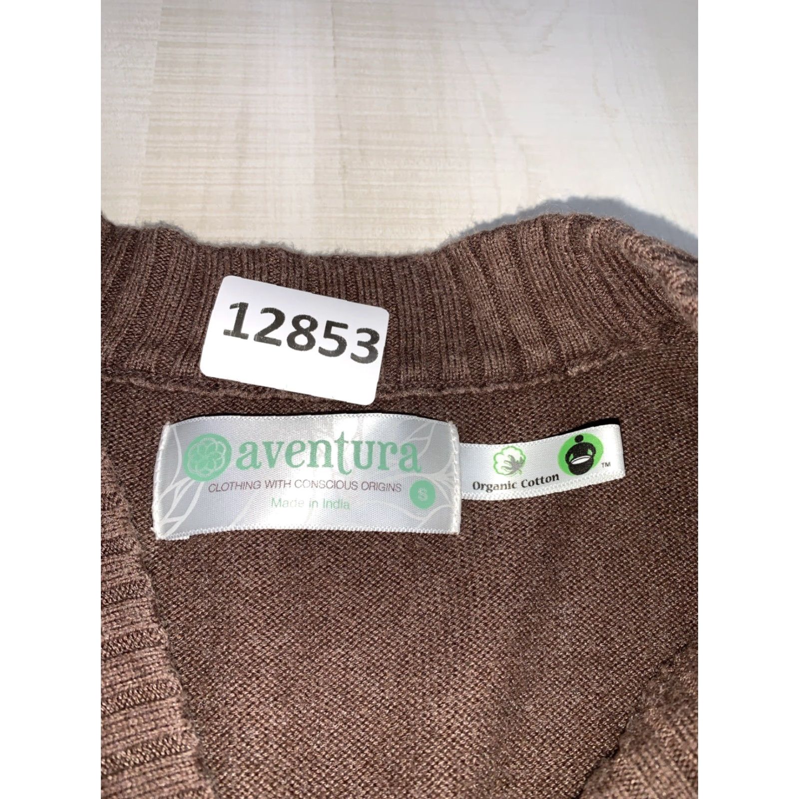 Vintage AVENTURA Organic Cotton Sleeveless Cardigan S Brown Oversized Longline Women Cardigan Bohemian Womens Regular Size S Size S / US 4 / IT 40 - 2 Thumbnail