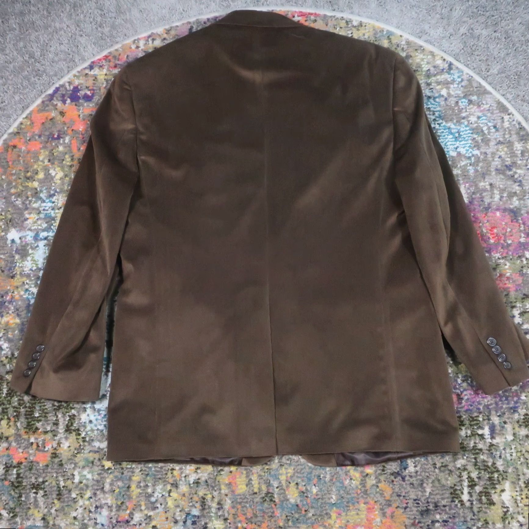 Chaps Chaps Blazer Jacket Mens 44 Brown Velour Long Sleeve Business Retro Sports Solid Size US XXL / EU 58 / 5 - 2 Thumbnail