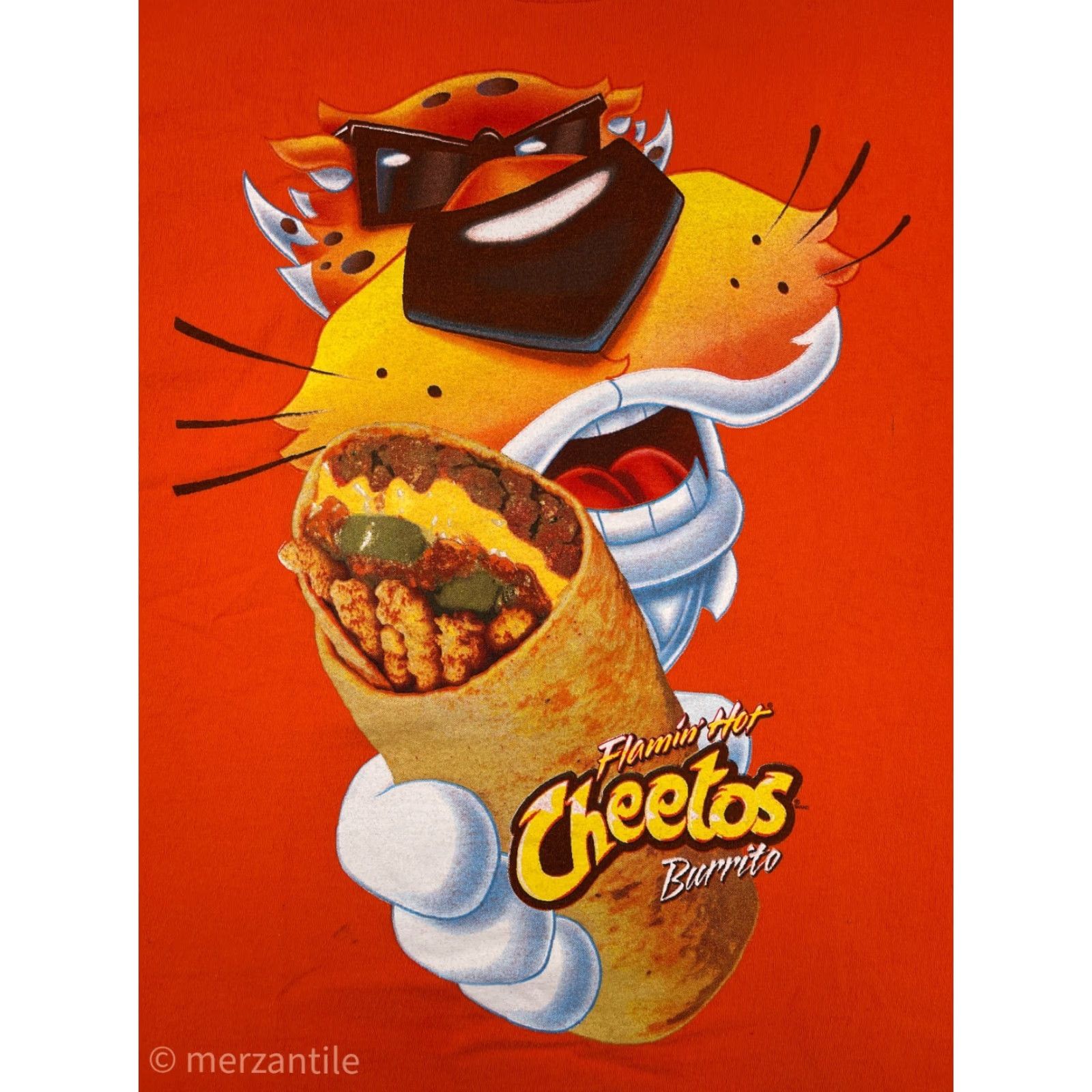 Vintage Taco Johns Shirt Mens Large Orange Flaming Hot Cheetos Burrito Chester Cheetah Size US L / EU 52-54 / 3 - 3 Thumbnail