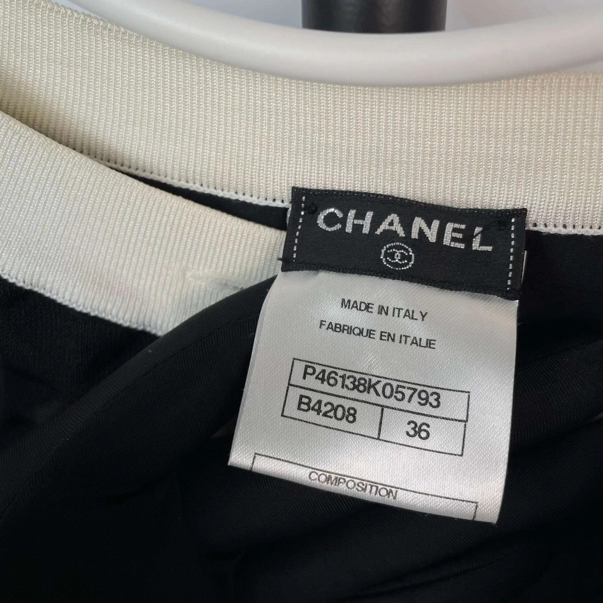 Chanel Chanel Rayon Colorblocked Jacket 36 Black/White Size XS / US 0-2 / IT 36-38 - 4 Thumbnail