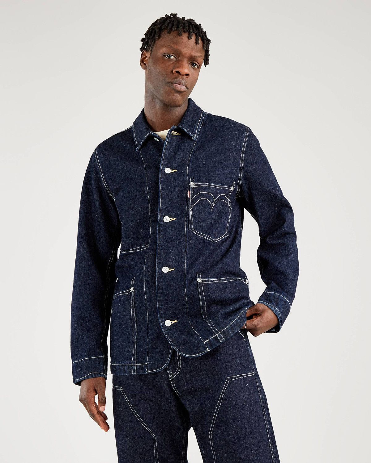 Levi's Levis Red - Engineered Indigo Raw Denim Coveralls Jacket Size US S / EU 44-46 / 1 - 9 Thumbnail