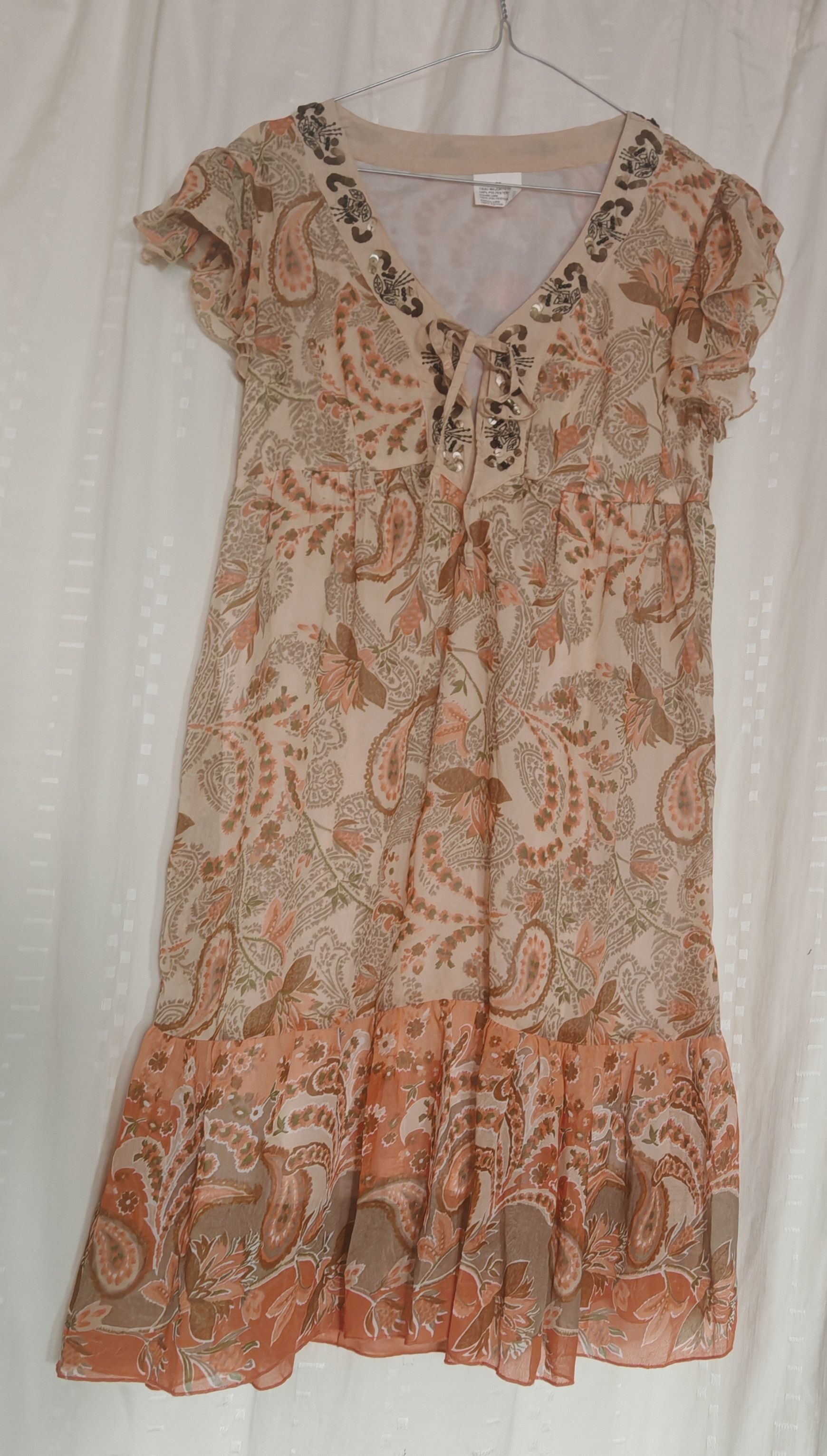 Vintage Vintage French Embroidered Beaded Boho Dress Babydoll Size S / US 4 / IT 40 - 5 Thumbnail