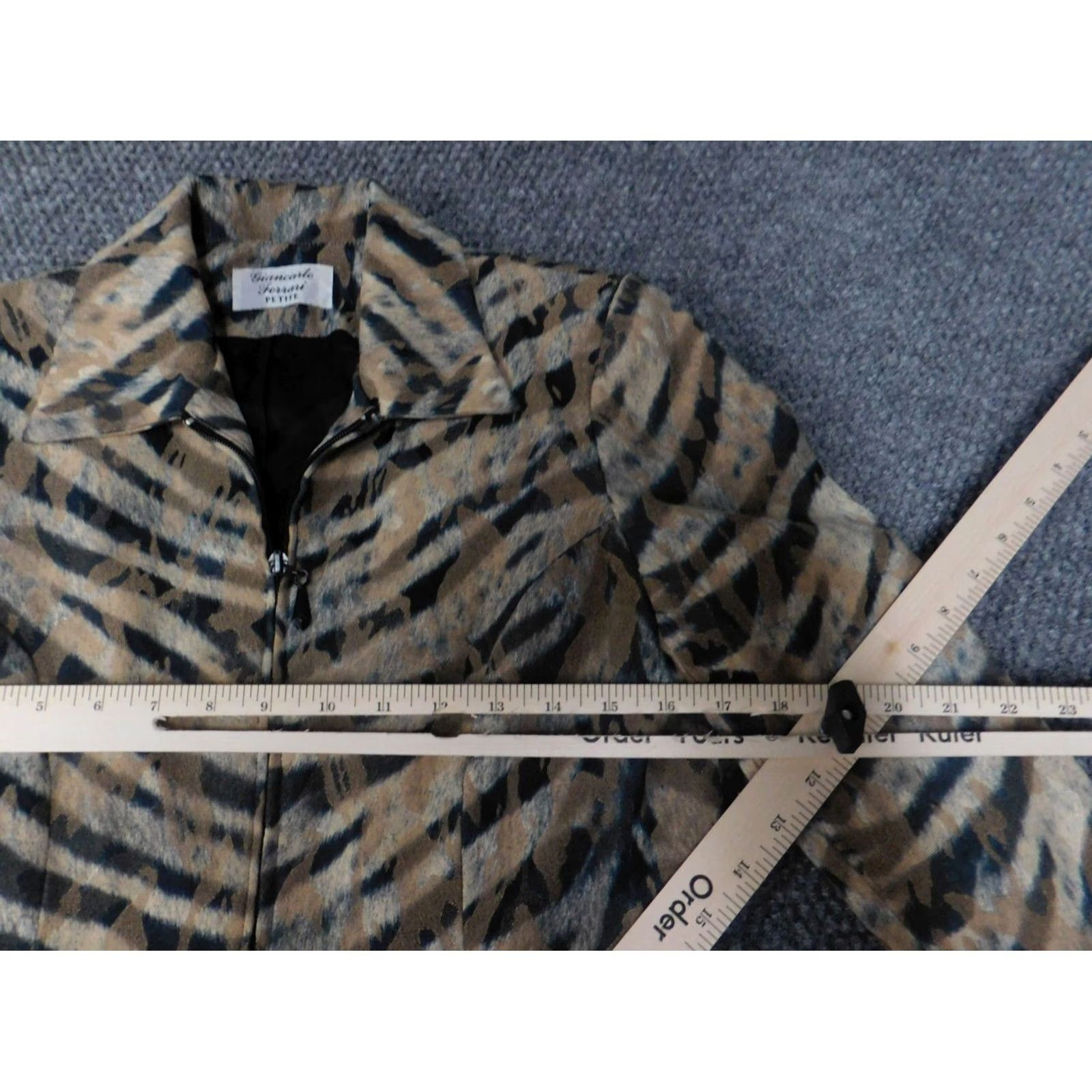 Ferrari Giancarlo Ferrari Womens Jacket Full Zip Regular Size 6 Multicolor Cotton Embroidered Solid Long Sleeve Mid-Length Jacket Women Fall Spring Size M / US 6-8 / IT 42-44 - 4 Thumbnail