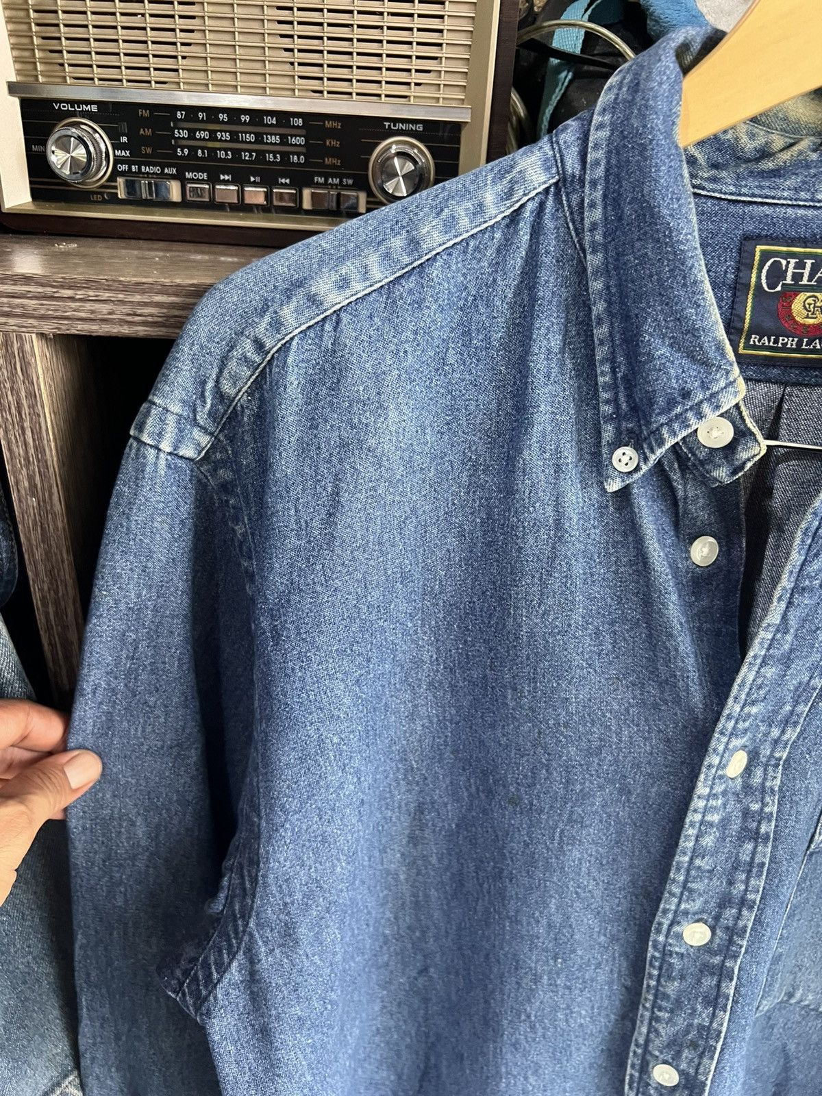 Chaps Ralph Lauren 🔥Vintage Chaps Ralph Lauren Long Sleeve Denim Shirt Size US L / EU 52-54 / 3 - 12 Thumbnail