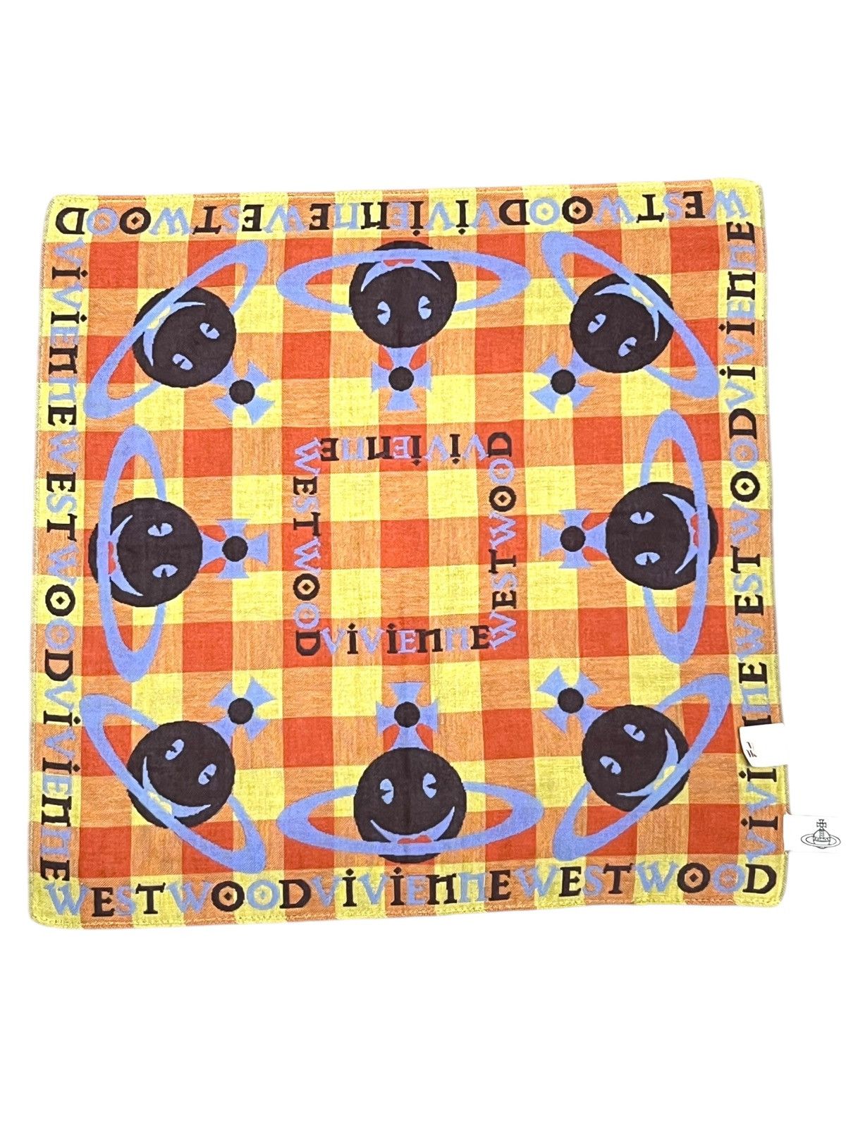 Vivienne Westwood DOPE RARE🔥VIVIENNE WESTWOOD SMILEY ORB Cotton Handkerchief Size ONE SIZE - 3 Thumbnail