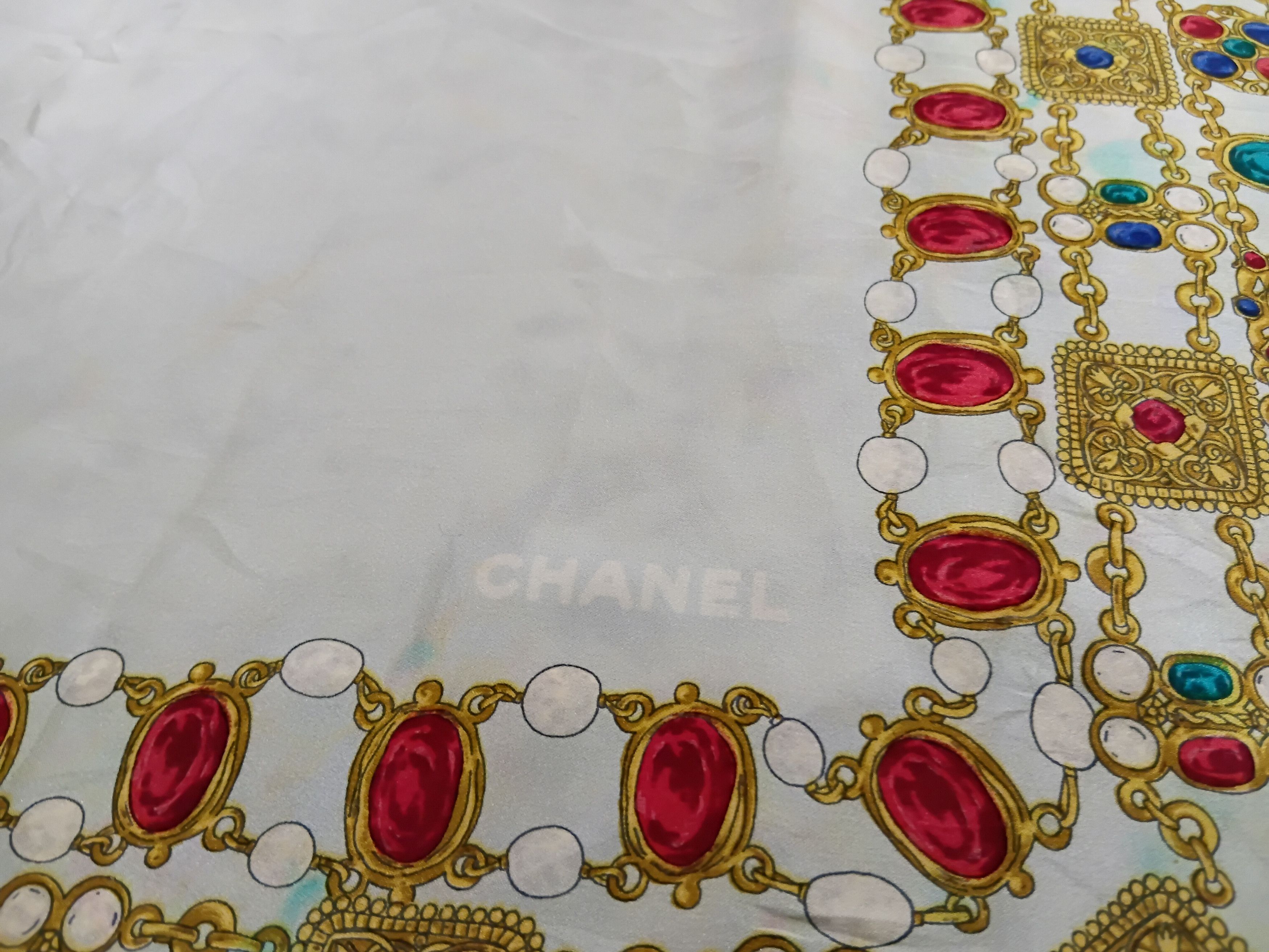 Chanel Vintage Chanel Silk Scarf Size ONE SIZE - 2 Thumbnail