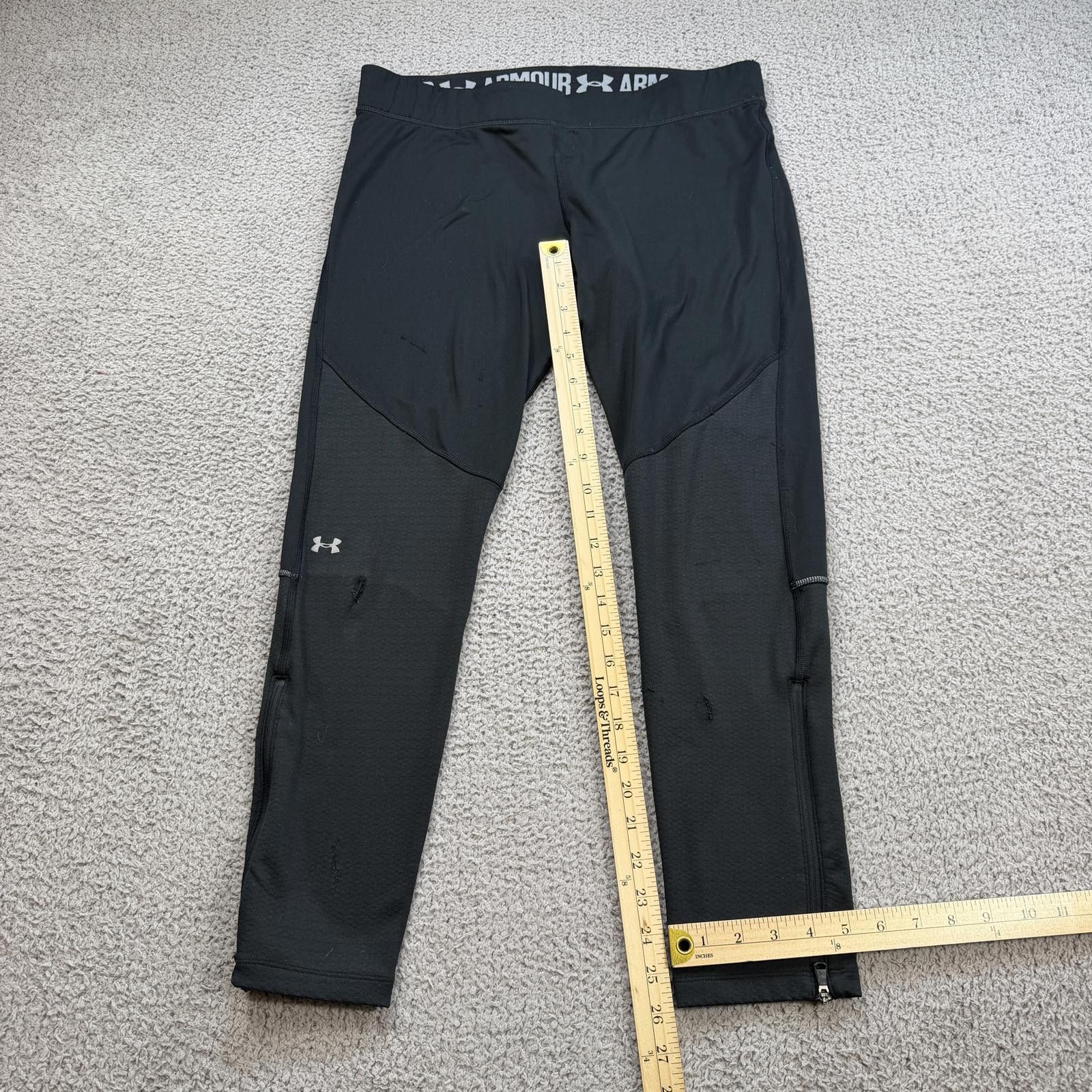 Under Armour Under Armour ColdGear Compression Leggings Black Training XL Size ONE SIZE - 4 Thumbnail