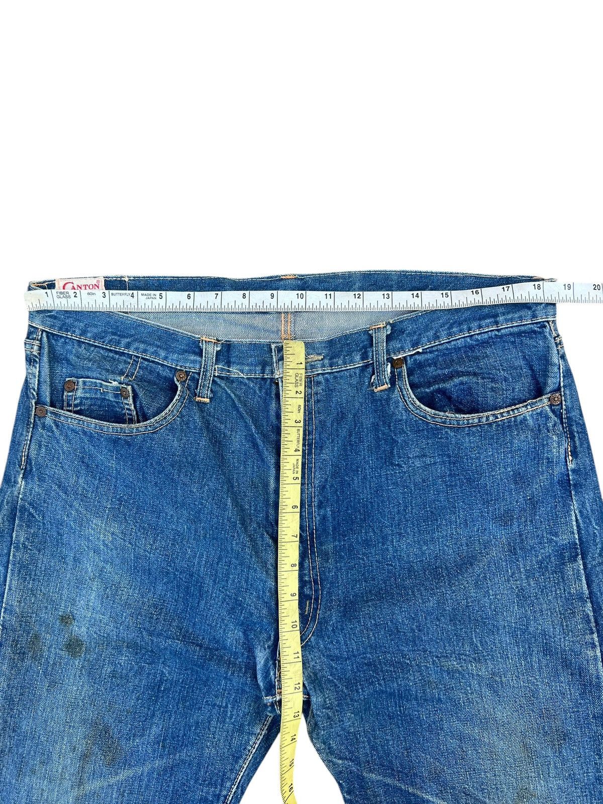 Vintage RARE! Vintage 60s Canton Fade Dirty Denim Selvedge Jeans Size US 36 / EU 52 - 2 Thumbnail