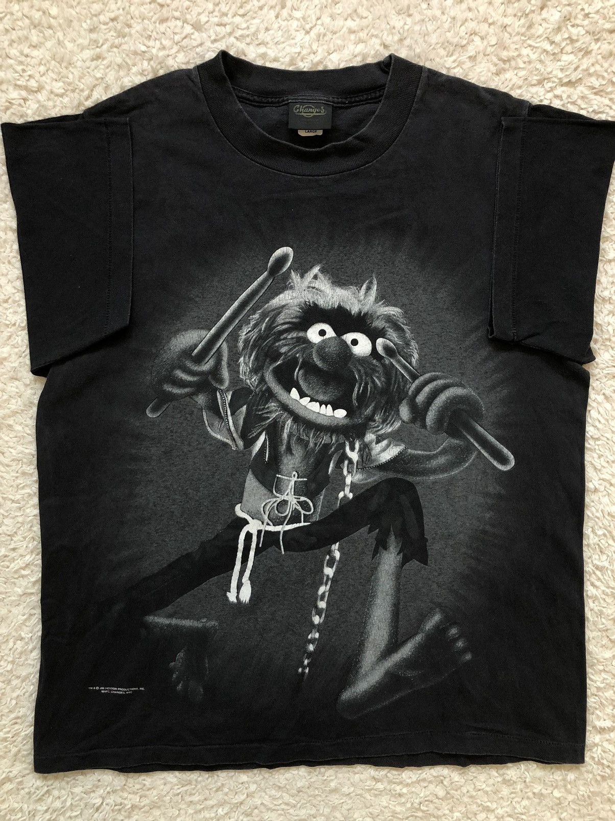Band Tees Tshirt Jim Henson Muppets Animal Anvil Big Face Vintage 90s Size US L / EU 52-54 / 3 - 2 Thumbnail