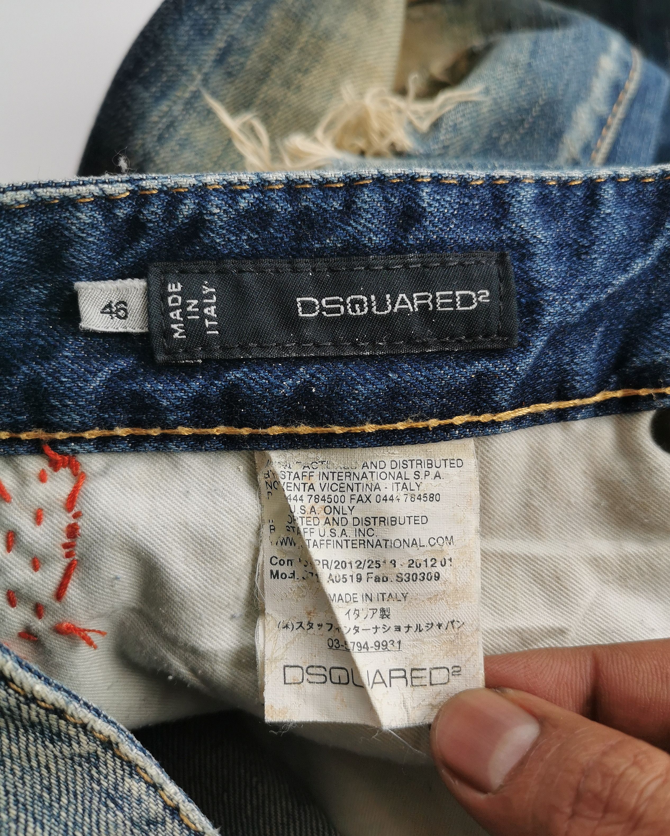 Dsquared2 DSQUARED2 distressed mudwash rusty denim jeans Size US 33 - 3 Thumbnail