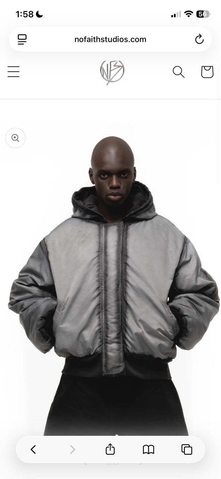 No Faith Studios No Faith Studios Reversible Onyx bomber jacket Size L Size US L / EU 52-54 / 3 - 12 Thumbnail