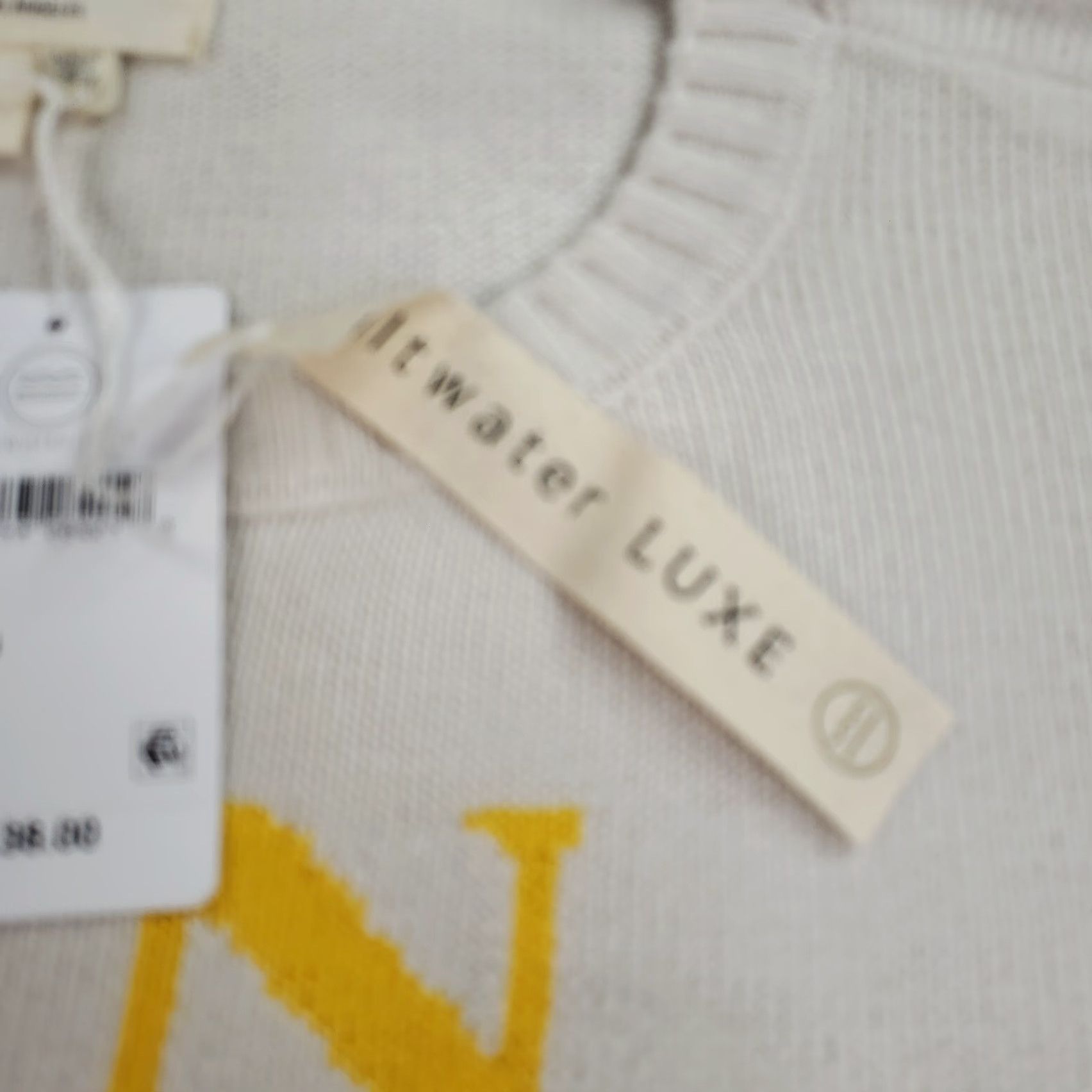 Vintage Saltwater Luxe Beige Crew Neck Pullover Sweater Womens 2X Long Sleeve Acrylic Knit Casual Size XXL / US 16-18 / IT 52-54 - 7 Thumbnail