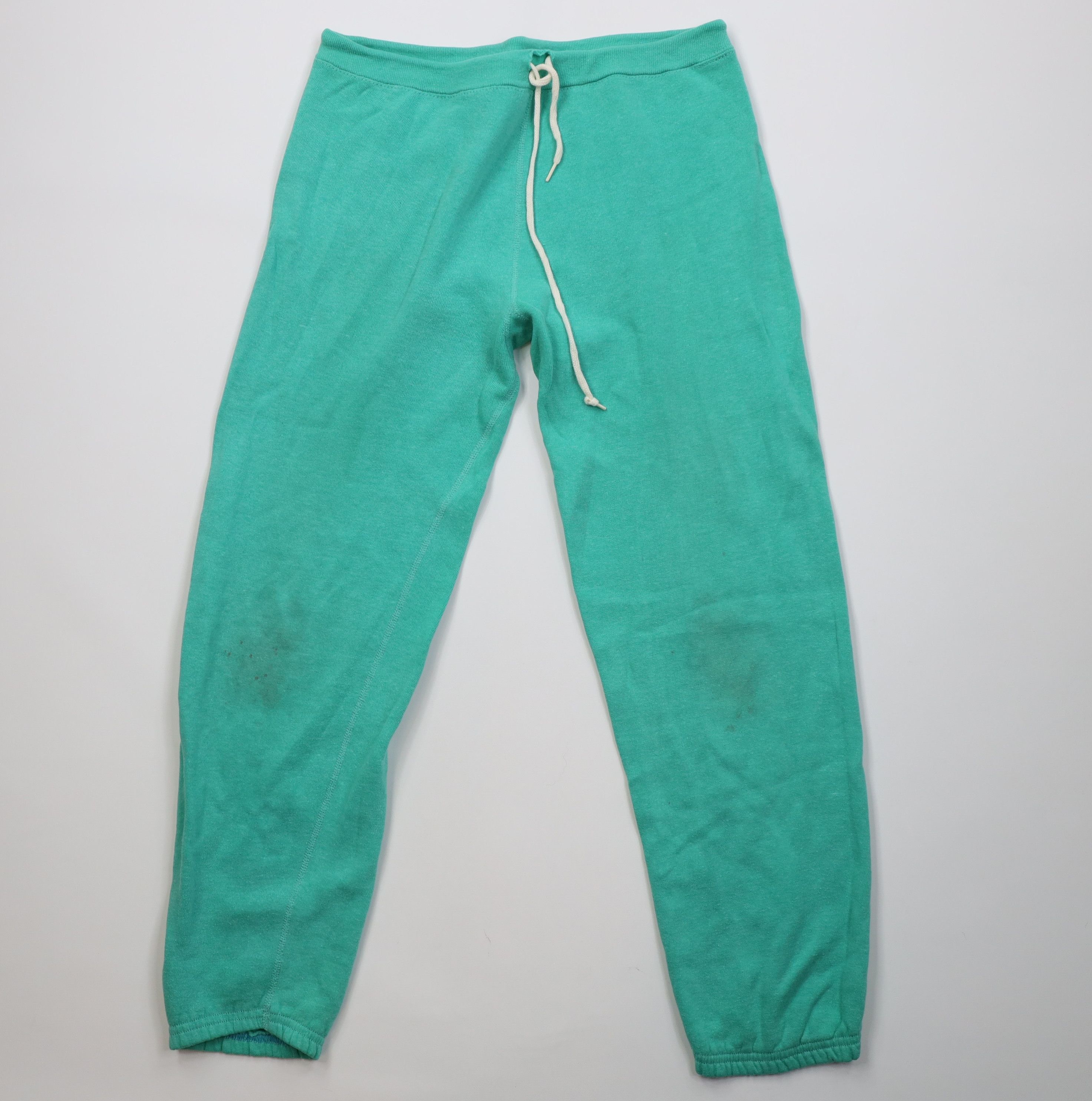 Vintage Vintage 70s Streetwear Gusset Sweatpants Joggers Teal USA Size 32" / US 10 / IT 46 - 1 Thumbnail