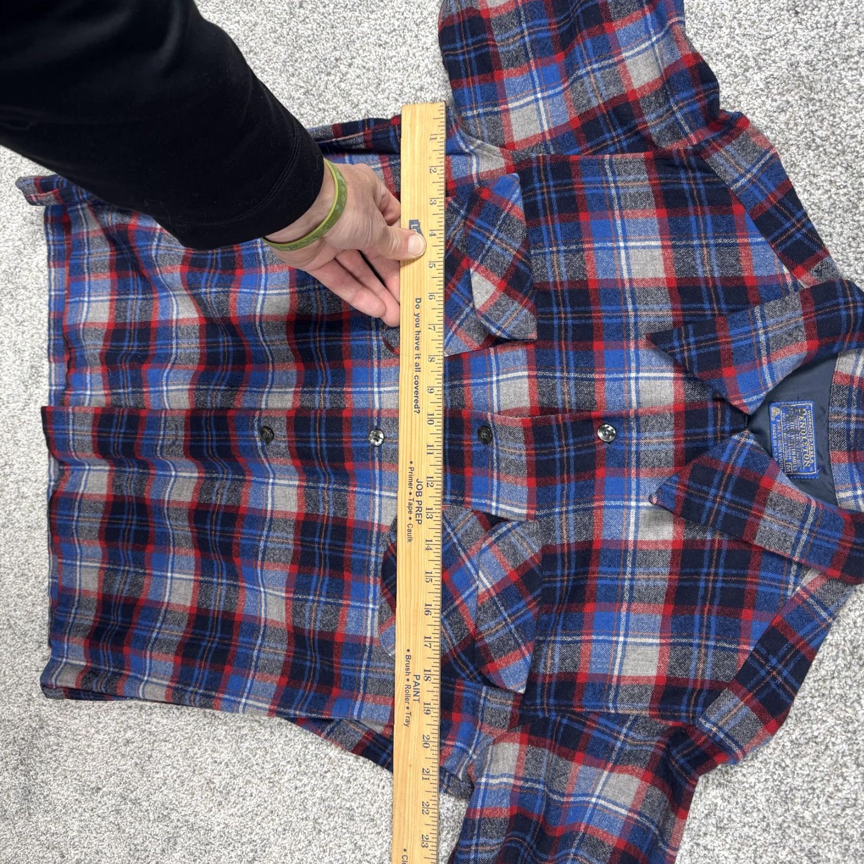 Pendleton VINTAGE Pendleton Shirt Plaid Wool Flannel Button-Up M Mens Blue 70s 80s Lumberjack Pockets Size US M / EU 48-50 / 2 - 6 Thumbnail