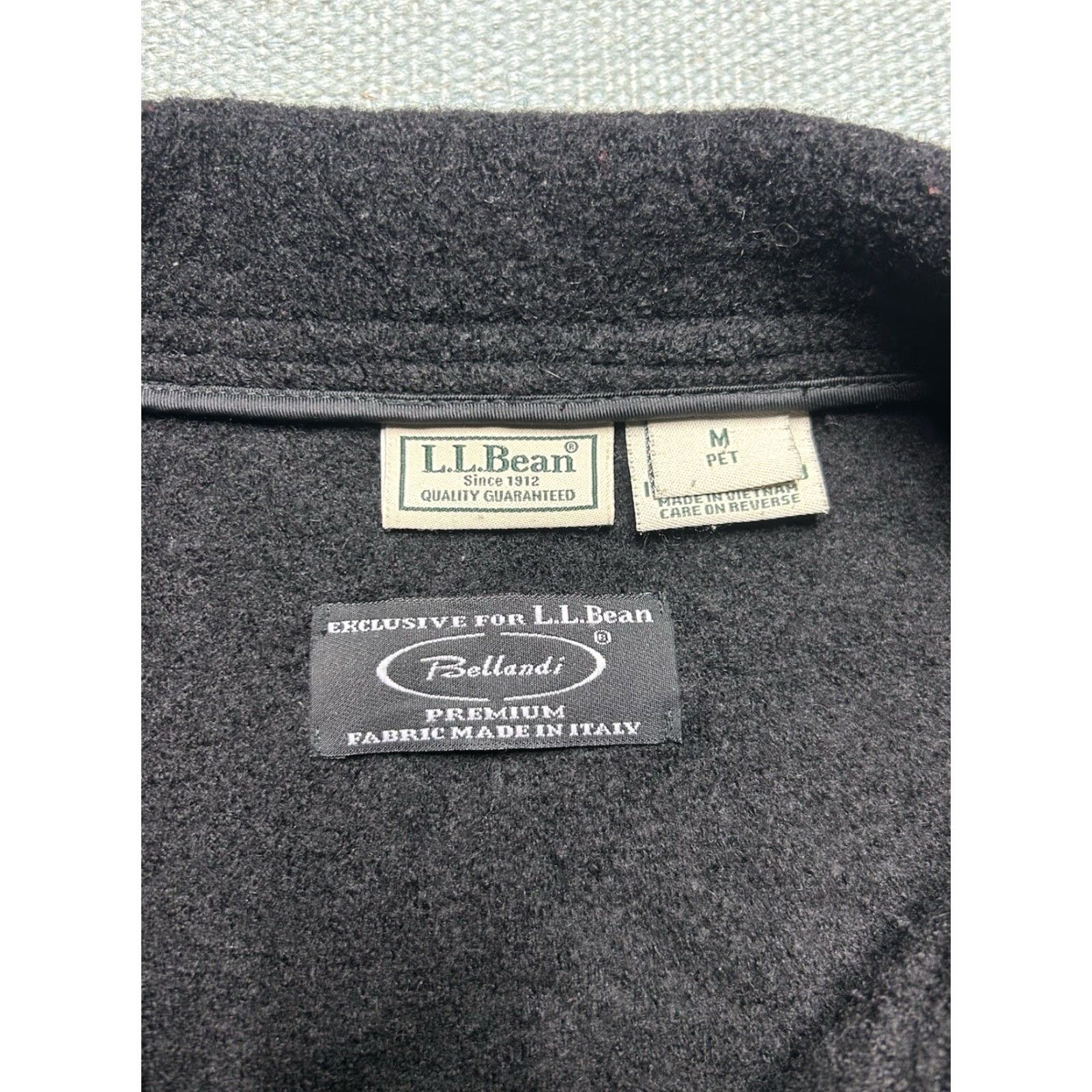 Vintage VINTAGE LL Bean Wool Coat Woman’s Petite Medium Black Mid Length Bellandi Italy Jacket, Pea Coat, 100% Wool, Mid-Length, Women, Petite, Black, M Size M / US 6-8 / IT 42-44 - 5 Thumbnail