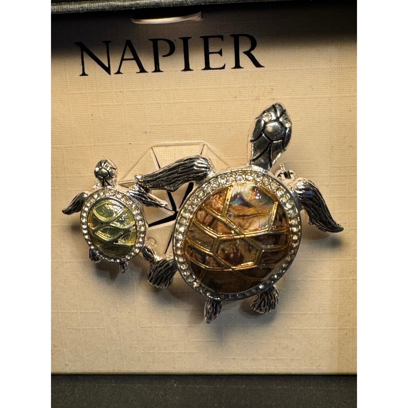 Other Napier Silver Tone Large and Baby Sea Turtle Brooch New Size ONE SIZE - 3 Thumbnail
