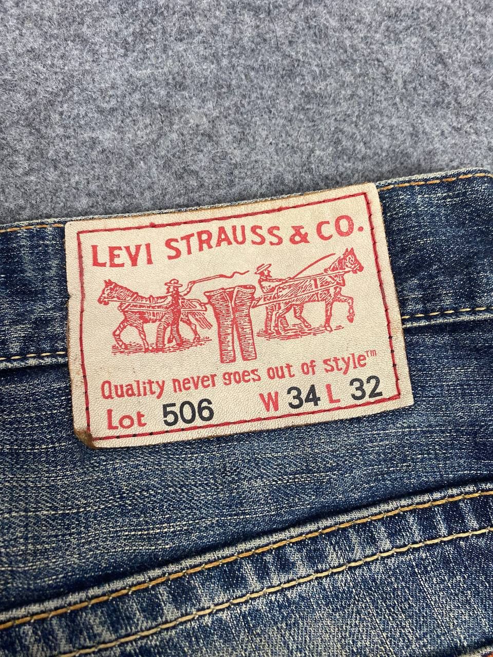 Levi's vintage levis 506 distressed denim nice design Size US 38 / EU 54 - 5 Thumbnail