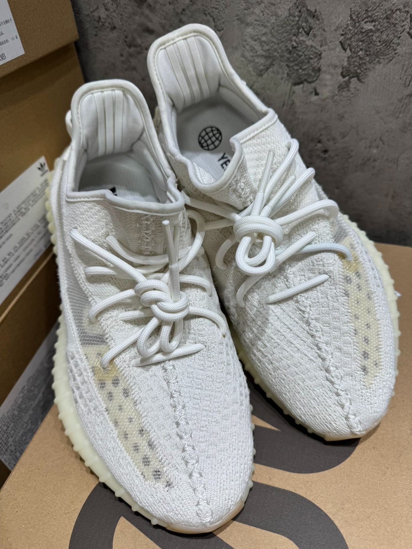 Adidas Adidas YEEZY350 White Lowtop Sneakers 35 Men Size US 5 / EU 37 - 1 Thumbnail