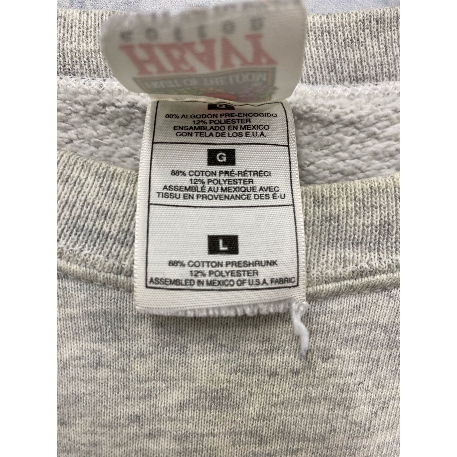 Fruit Of The Loom Vintage Preshrunk Heavy "Cotton God Bless America"Sweaer L Size US L / EU 52-54 / 3 - 6 Thumbnail