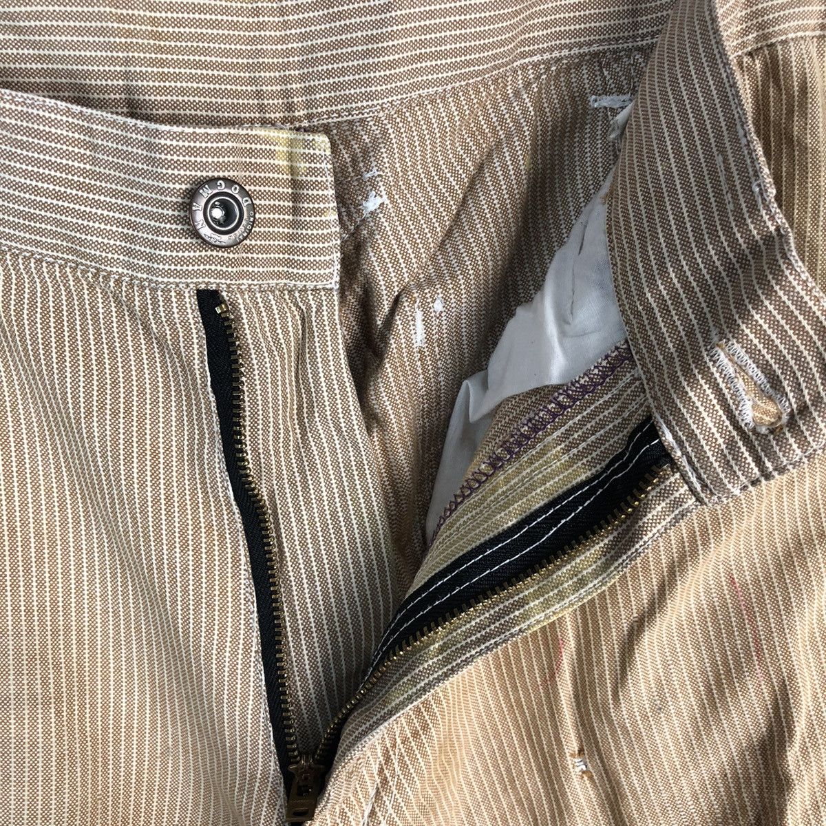 Japanese Brand DL Dogman stripe Brown Cargo Multipocket Pants #C629 Size US 29 - 14 Thumbnail