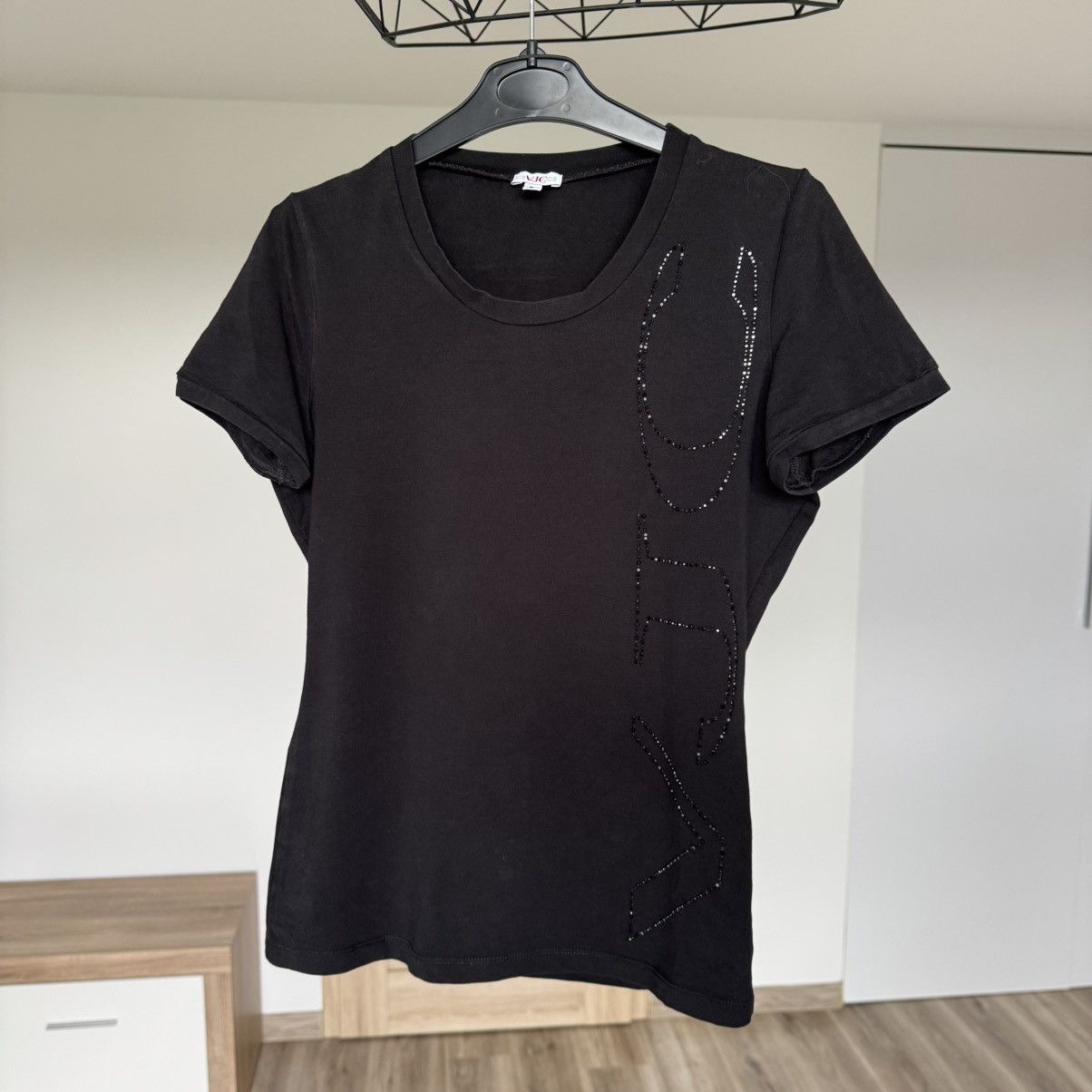 Versace × Vintage Vintage Versace JC Tshirt rhinestone logo y2k glamour grunge Size S / US 4 / IT 40 - 13 Thumbnail