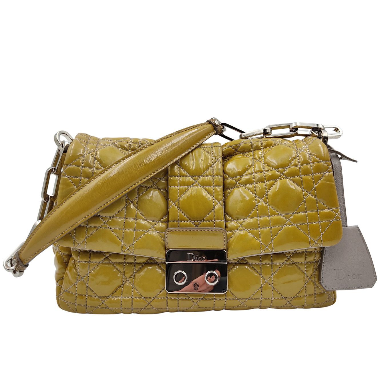 image of Dior Dior Christian Dior Miss Dior Bag In Gold Patent Leather, Women's
