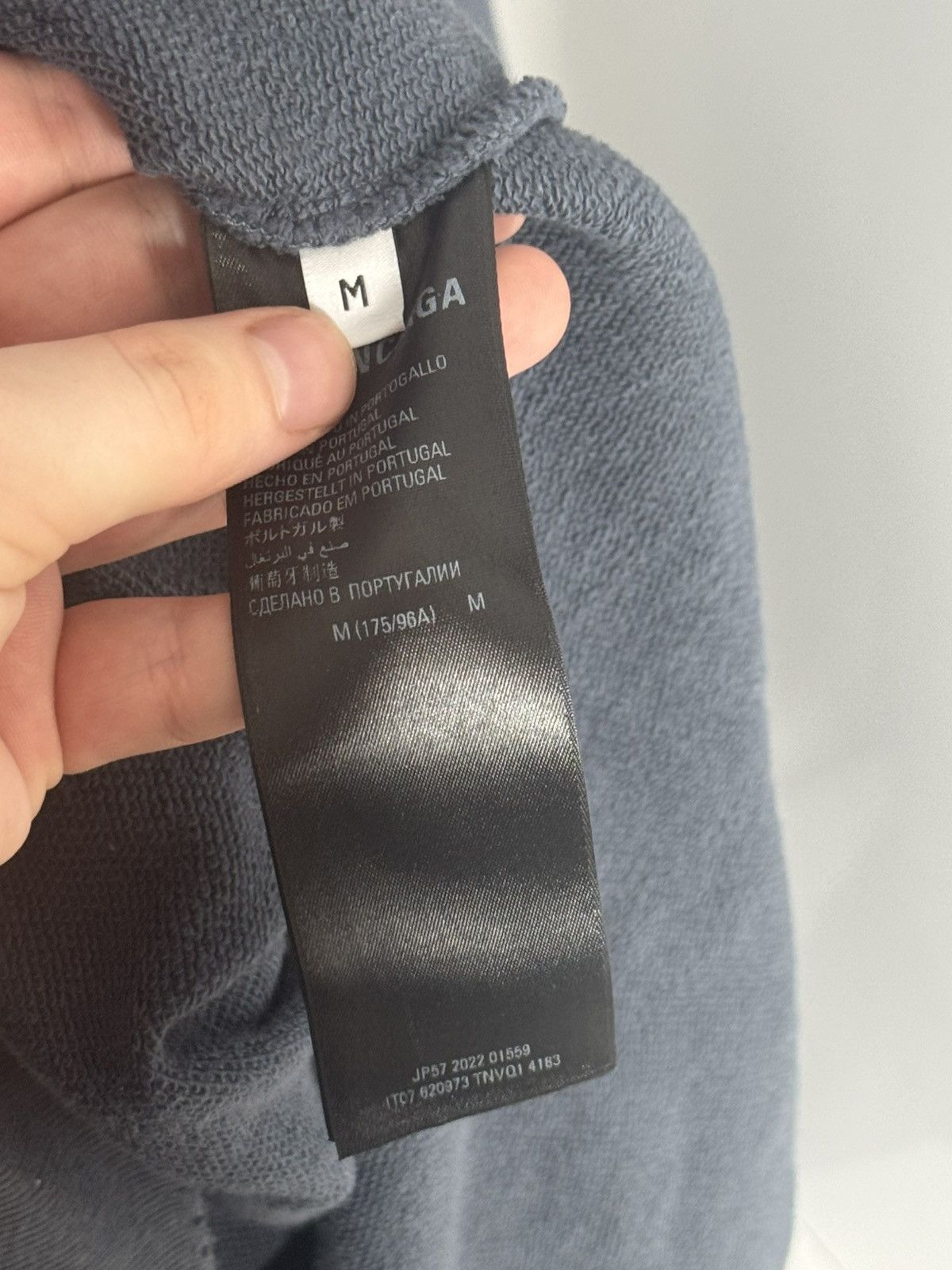 Balenciaga ✅Balenciaga Hand Drawn Blue Distressed Hoodie M Size US M / EU 48-50 / 2 - 6 Thumbnail