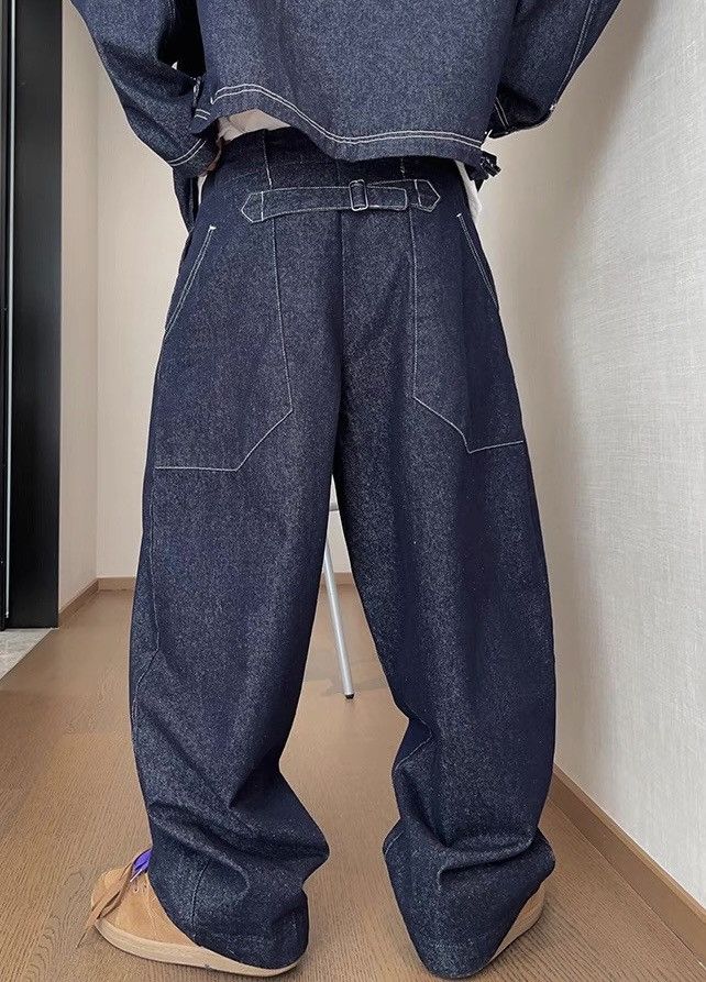 Japanese Brand × Vintage Cleanfit retro big pocket pleated baggy denim jeans Size US 32 / EU 48 - 8 Thumbnail