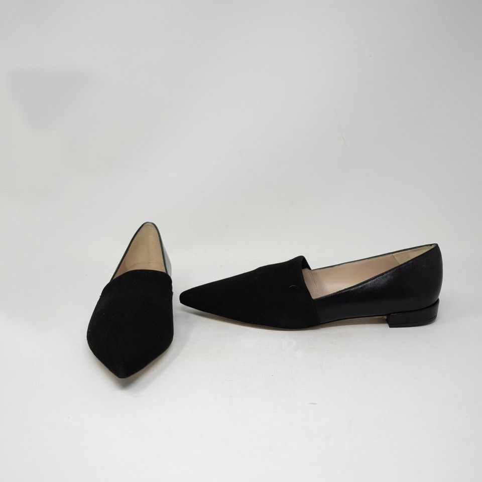 image of Lk Bennett New L.k. Bennett Vienetta Genuine Suede Leather Shoes in Black, Women's (Size 7)