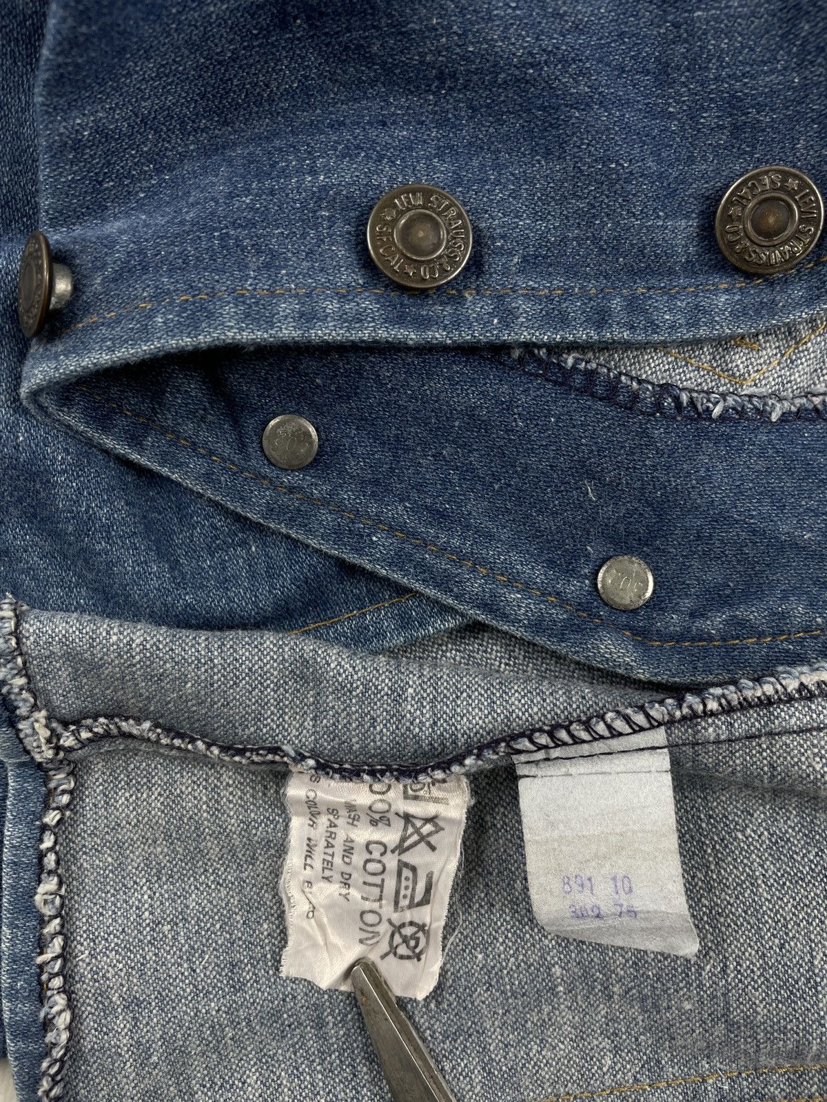 Levi's × Levi's Made & Crafted VTG 70’s 60613 Big E Denim Western Vest USA Teucker Jean Gilet Pocket Jacket Waistcoat Size US M / EU 48-50 / 2 - 14 Thumbnail