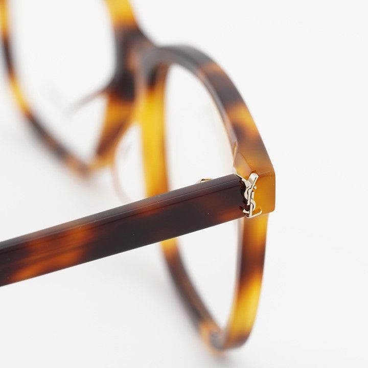 Saint Laurent Paris Saint Laurent SLM110F 005 Eyeglasses Havana 55mm Square Size ONE SIZE - 7 Thumbnail